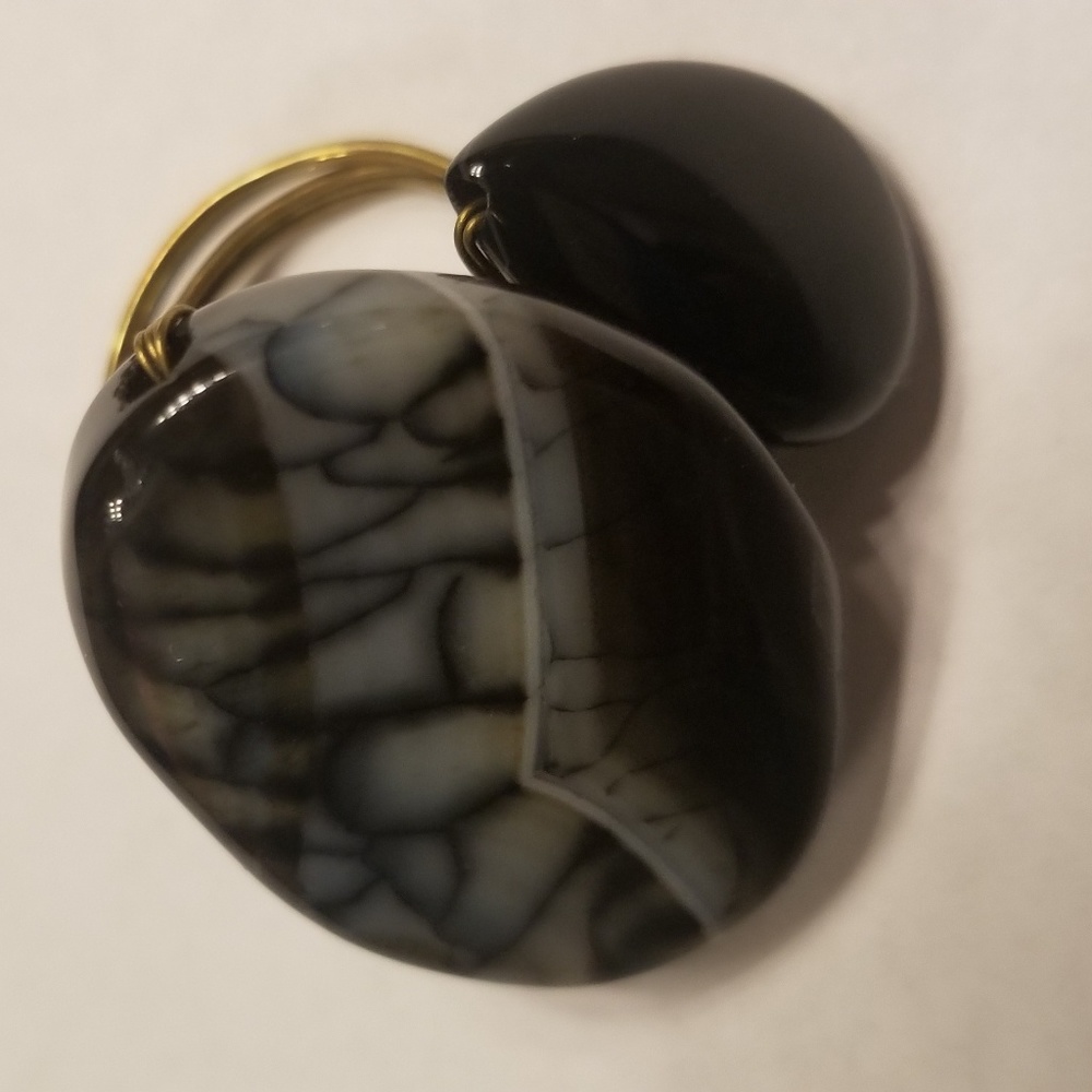 Black/Light Silver Ring - Picture 2 of 3
